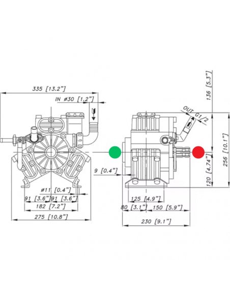 Bomba fumigación Bertolini PA 530-VC 54L 40bar Frontal