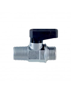 Grifo mini llave tipo esfera 1/4" M-M