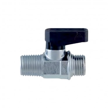 Grifo mini llave tipo esfera 1/4" M-M