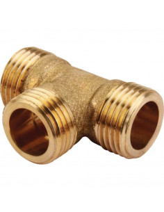 Racor en T macho 1/2" latón 10 uds