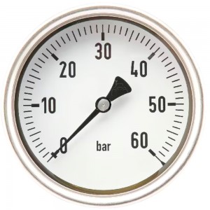 Manómetro glicerina INOX reforzado Ø 100 mm 1/2" posterior 0 - 60 bar
