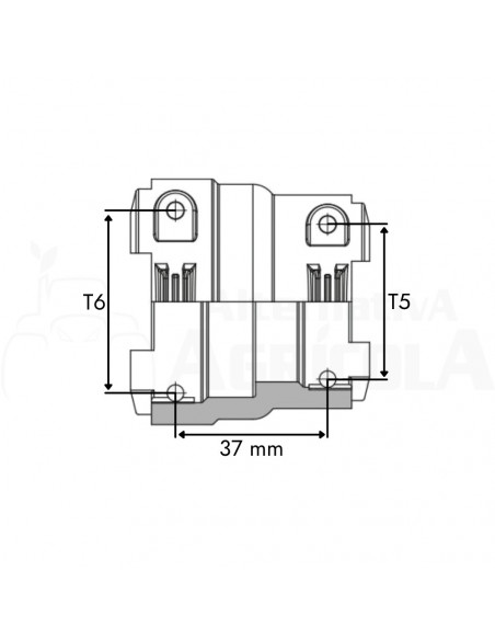 Reducción hembra conexión modular T6-T5