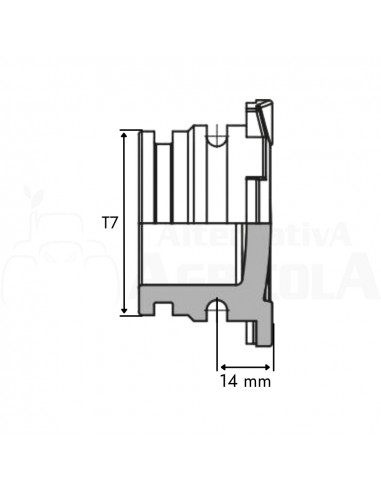 Tapón conexión modular macho T7