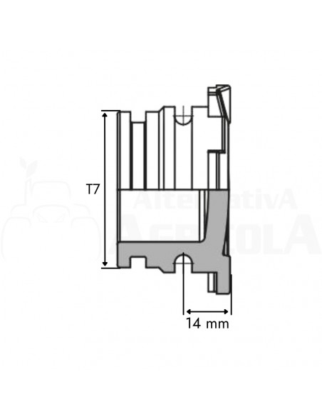 Tapón conexión modular macho T7