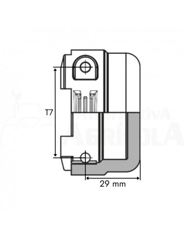 Tapón conexión modular hembra T7