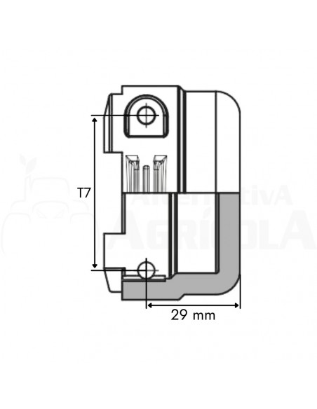 Tapón conexión modular hembra T7