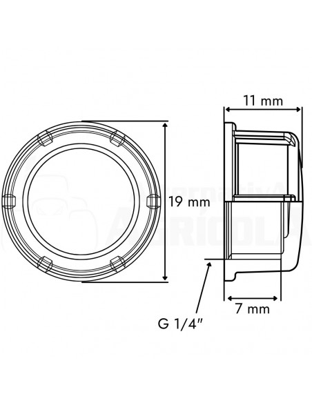 Tapón hembra 3" plástico 10 uds