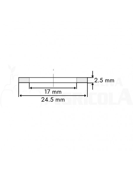 Juntas planas para tapones hembra de 3/4" 25 uds