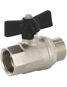 Grifo llave de paso esfera mariposa 1/2" x 1/2" M-H