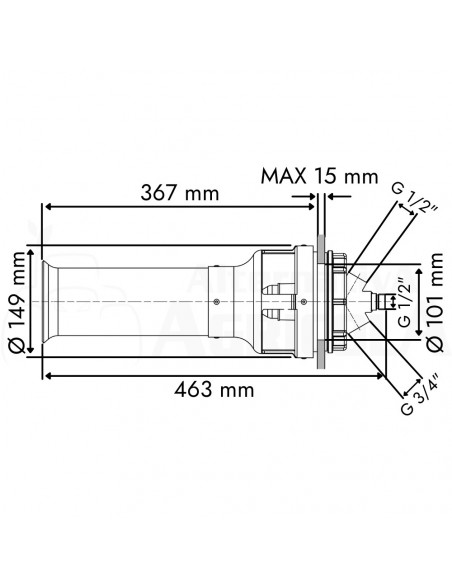 Agitador hidráulico Intermix boquilla 2.0 mm