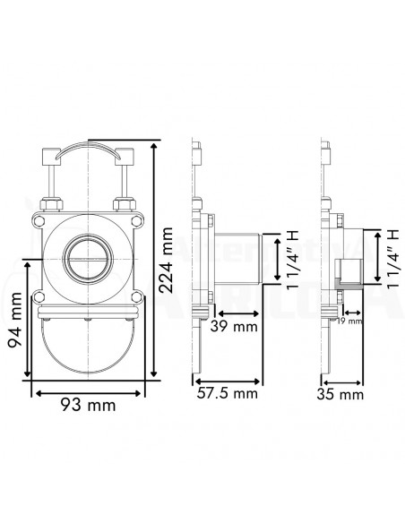 Válvula de compuerta 1 1/4" H - 1 1/4" H