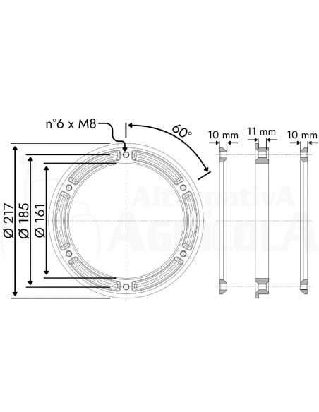 Bridas de Latón con Junta para Atomizador