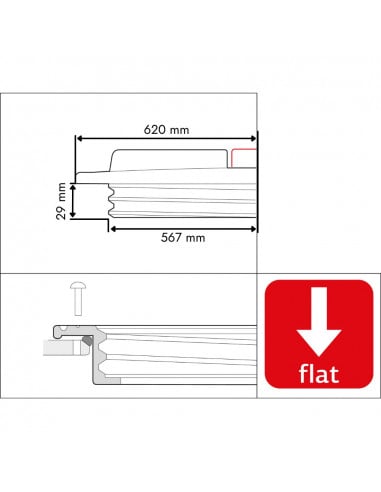 Tapa con respiradero extraíble "Mistral" y aro roscado Ø 620 mm