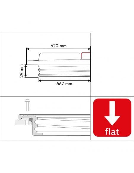 Tapa con respiradero extraíble "Mistral" y aro roscado Ø 620 mm