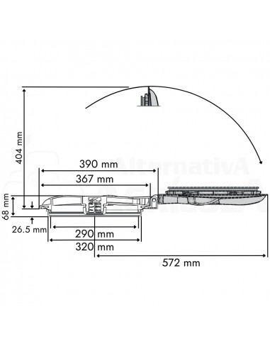 Tapa abatible sin bloqueo con válvula laberinto Ø 320 mm