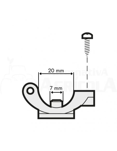 Portaboquilla abrazadera simple con antigota y grifo de cierre para tuerca bayoneta F 7 mm D 20 mm 5 uds
