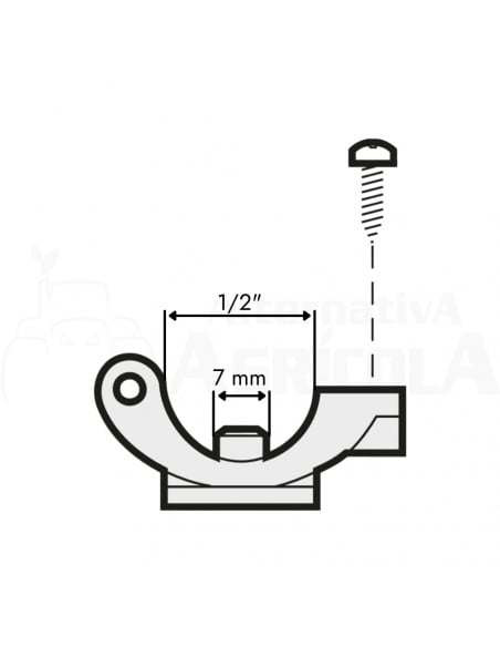 Portaboquilla abrazadera para tuerca bayoneta F 7 mm D 1/2" 10 uds