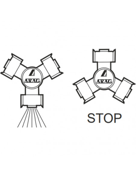 Portaboquilla pentajet con antigota para tuerca bayoneta lateral F 10 mm D 20 mm EPDM 5 uds