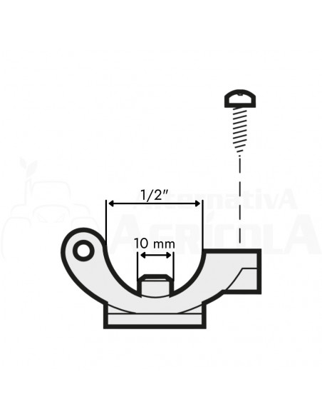 Portaboquilla pentajet con antigota para tuerca bayoneta lateral F 10 mm D 1/2" EPDM 5 uds