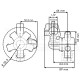 Portaboquilla pentajet con antigota para tuerca bayoneta lateral F 10 mm D 1/2" EPDM 5 uds