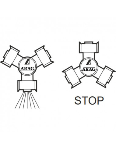 Portaboquilla pentajet con antigota para tuerca bayoneta lateral F 7 mm D 1/2" EPDM 5 uds