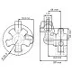 Portaboquilla cuatritrijet con antigota para tuerca bayoneta lateral F 7 mm D 1/2" EPDM 5 uds