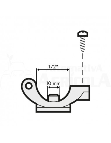 Portaboquilla tritrijet con antigota para tuerca bayoneta lateral F 10 mm D 1/2" EPDM 5 uds