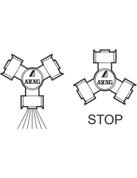 Portaboquilla trijet con antigota para manguera Ø 19 mm 5 uds
