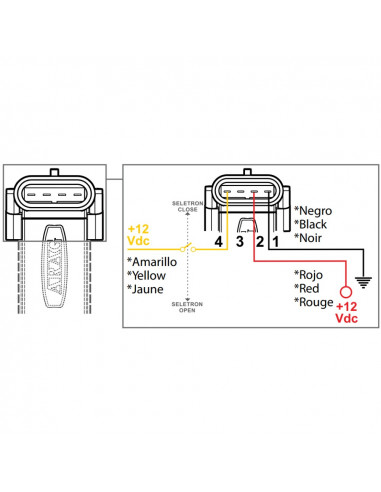 Portaboquilla seletron fin de barra teflón EASYFIT 3/4" 12v / 0,32 A