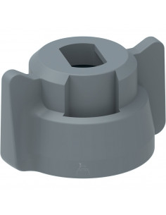 Tuerca bayoneta boquilla rajilla Gris 25 uds
