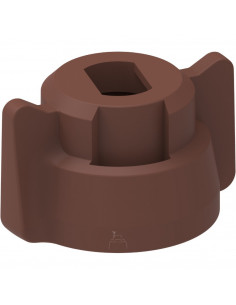 Tuerca bayoneta boquilla rajilla Marrón 25 uds