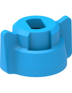 Tuerca bayoneta boquilla rajilla Azul 25 uds