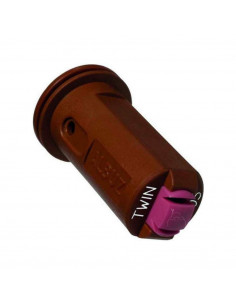 Boquilla AVI TWIN 110º doble chorro cerámica antideriva Marrón Albuz 5 uds