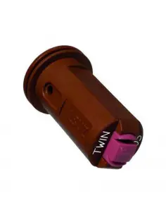 Boquilla AVI TWIN 110º doble chorro cerámica antideriva Marrón Albuz 5 uds