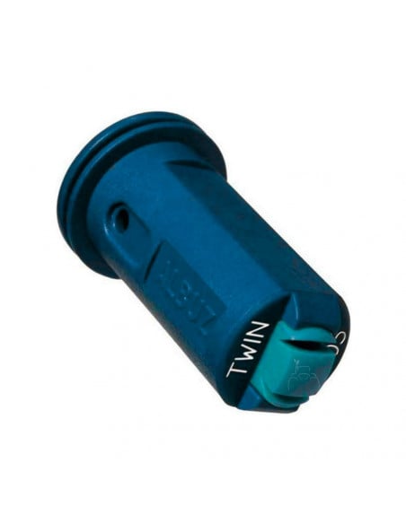 Boquilla AVI TWIN 110º doble chorro cerámica antideriva Azul Albuz 5 uds