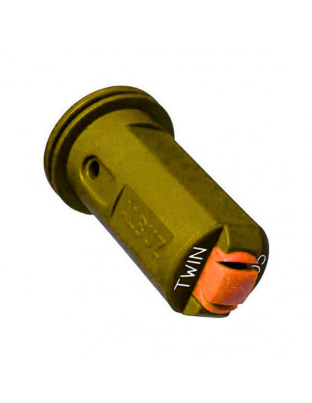 Boquilla AVI TWIN 110º doble chorro cerámica antideriva Amarilla Albuz 5 uds