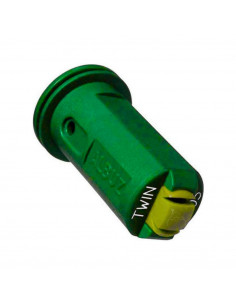 Boquilla AVI TWIN 110º doble chorro cerámica antideriva Verde Albuz 5 uds