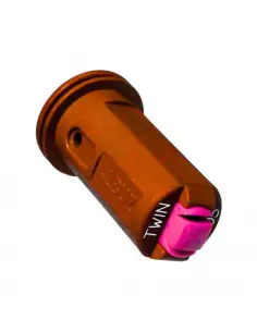 Boquilla AVI TWIN 110º doble chorro cerámica antideriva Naranja Albuz 5 uds