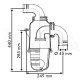 Válvula sifón toma curva Ø 45 mm MZ