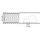 Tubo inoxidable 4 agujeros longitud 1570 mm