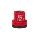 Boquilla HCI80 turbulencia cerámica 80º ASJ Roja 5 uds