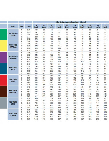 Boquilla Cerámica Rajilla 110º WRC ASJ Verde