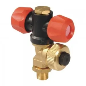 Portaboquilla giratorio doble atomizador con antigota y cabezal plástico