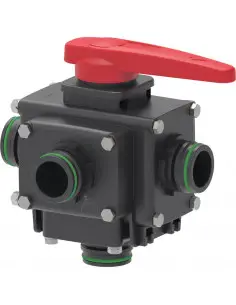 Válvla De Bola 5 Vías Toma Horquilla