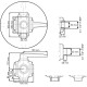 Válvula de bola 5 vías toma roscada H 1 1/2"