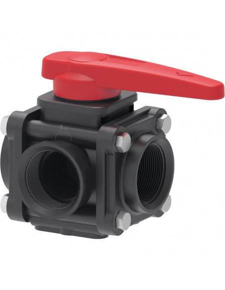 Válvula de bola 3 vías toma lateral H 3"