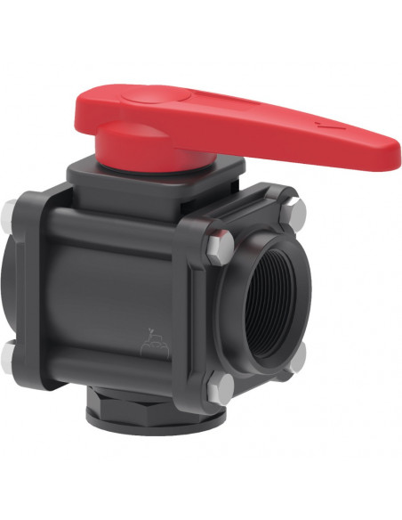 3 Vías Toma Lateral Flujo Interrumpido