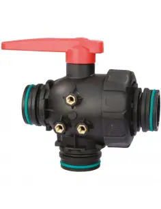 Válvula de bola 3 vías toma lateral flujo interrumpido modular M T3