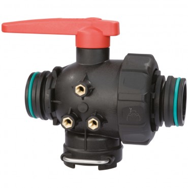 Válvula de bola 3 vías con flujo interrumpido modular M-H T6