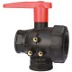 Válvula de bola 3 vías con flujo interrumpido H - H 1"